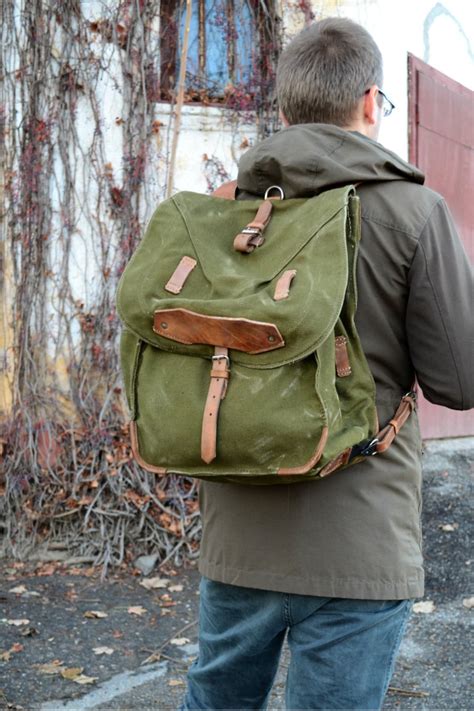 Army Backpack Vintage Military Backpack Heavy Canvas Bag | Etsy