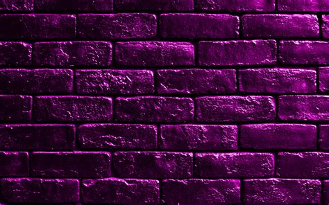 Download wallpapers violet brickwall, 4k, violet bricks, bricks ...