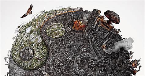 Artists Draw Detailed Illustration Of A World Destroyed By People | DeMilked