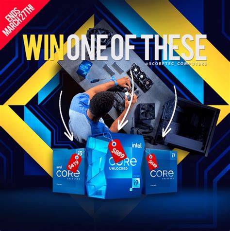 Scorptec Intel Giveaway: Win one of Intel’s new 11th Gen Core i5, Core i7, or Core i9 K series ...