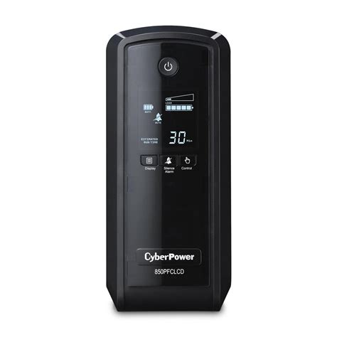 CyberPower 850VA 120-Volt 10-Outlet UPS Battery Backup-CP850PFCLCD ...