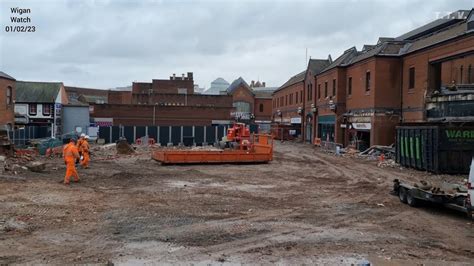 Wigan Watch 01/02/23 Quick look at The Galleries Demolition & Tesco ...