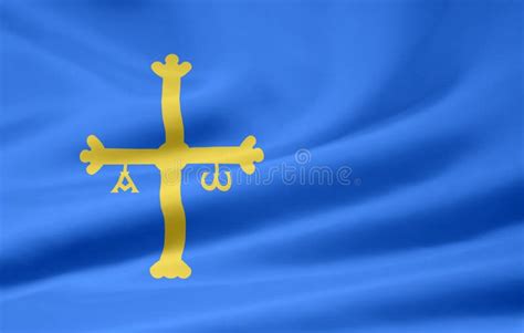 Flag of Asturias - Spain stock illustration. Illustration of europe - 7115462