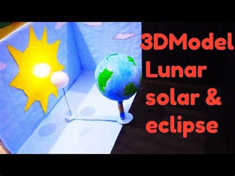 3D model of lunar and solar eclipse school science project by Do ...