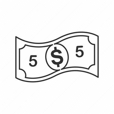 Bill, dollar, five, money, five dollar bill icon - Download on Iconfinder