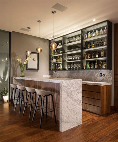 Cool 49 Modern Home Bar Designs. More at https://homishome.com/2019/02 ...