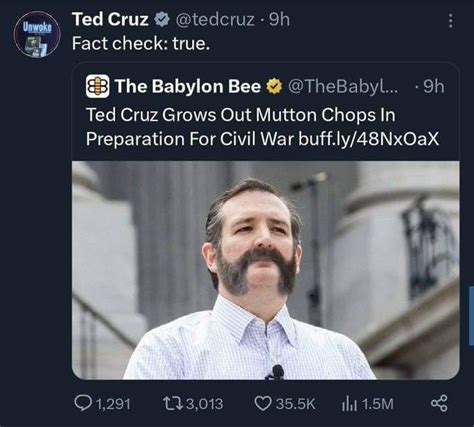 Ted Cruz's latest facial hair misadventure. : r/WhitePeopleTwitter