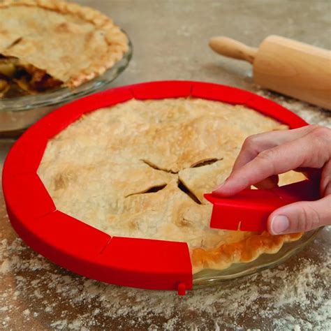 Adjustable Silicone Pie Crust Shield Rimmed Dish Kitchen Tool Pie Crust Shield Kitchen ...