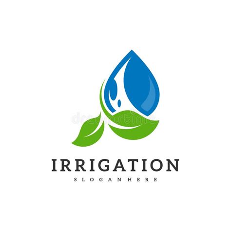 Irrigation Logo Design Vector. Icon Symbol Stock Illustration - Illustration of grow, drop ...