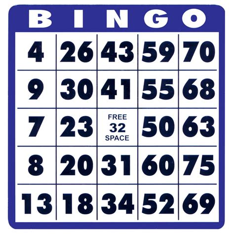 75 Number Bingo Cards