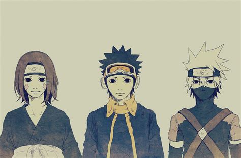 Obito, Rin and Kakashi - Team Minato Fan Art (37194322) - Fanpop