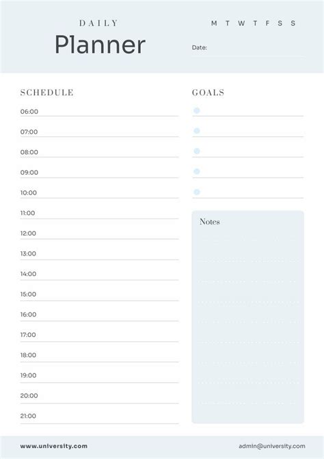 Minimalist Daily Planner | Free Flyer Template - Piktochart