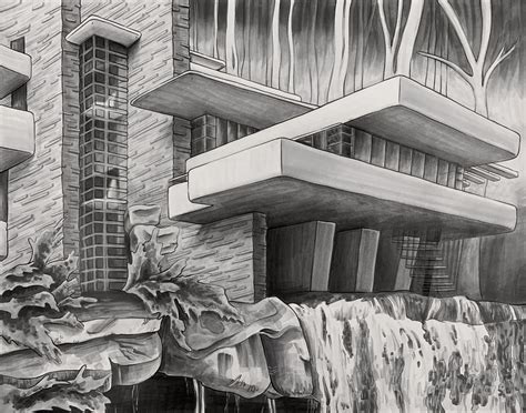 Falling Water Sketch