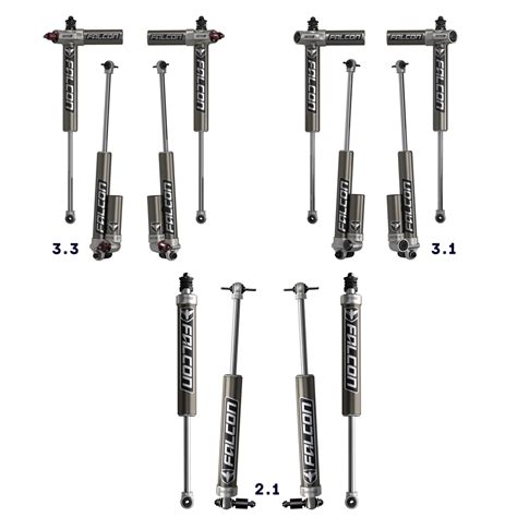 All-New Falcon Series 3.3 Fast Adjust & 3.1 Piggyback & Series 2.1 Monotube Shock Absorbers!