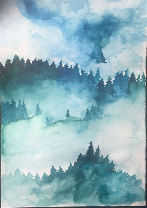 Forest watercolor Imagination, Forest, Abstract Artwork, Watercolor, Landscape, Pen And Wash ...