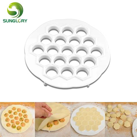 DIY 19 Holes Dumplings Maker Dumpling Mold Maker Kitchen Dough Press Ravioli Dumpling Jiaozi ...