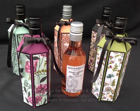 Sandra.s Stamp & Craft Studio: MINIATURE WINE BOTTLE GIFT BOX