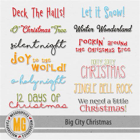 Big CIty Christmas Song Titles | Digital Art