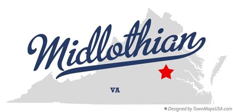 Map of Midlothian, VA, Virginia