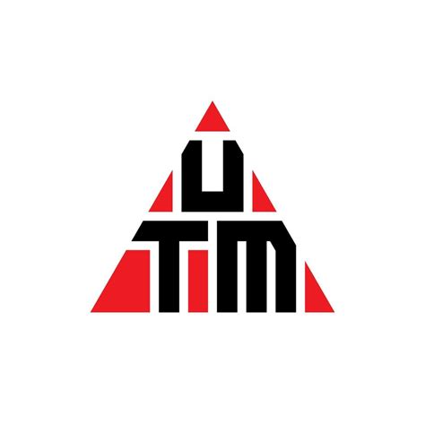 UTM triangle letter logo design with triangle shape. UTM triangle logo design monogram. UTM ...