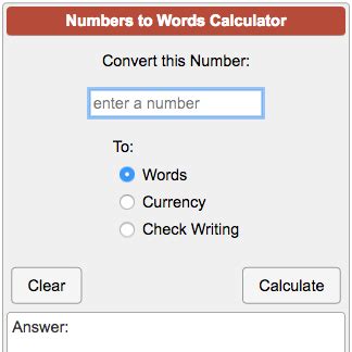 Numbers to Words Converter