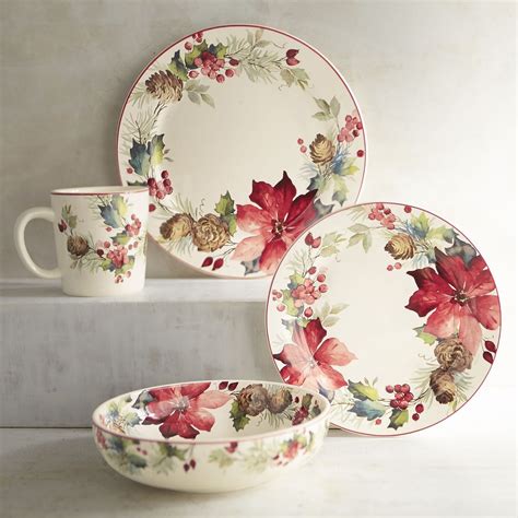 Berry Christmas Poinsettia Dinnerware | Pier 1 Imports | Christmas ...