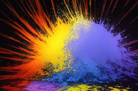 Premium Photo | Colored powder explosion