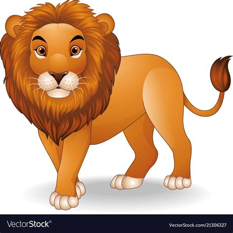 Cartoon lion character Royalty Free Vector Image | Cartoon lion, Lion ...