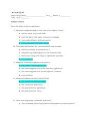 Continental Drift Worksheet - Lesson Quiz Name Jerry Parker Class Period 3 Date 1/19/21 Multiple ...