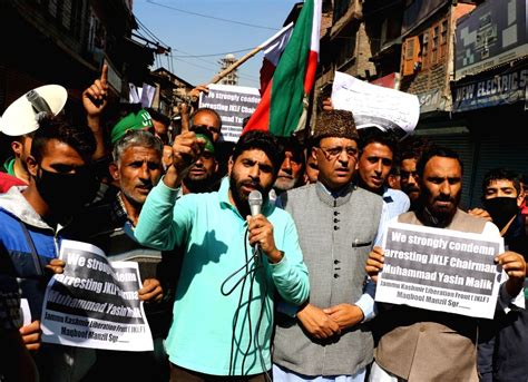 JKLF demonstration against arrest of Yasin Malik