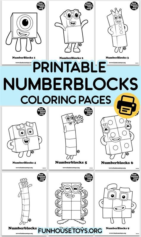 Numberblocks Coloring Pages – Kidsworksheetfun