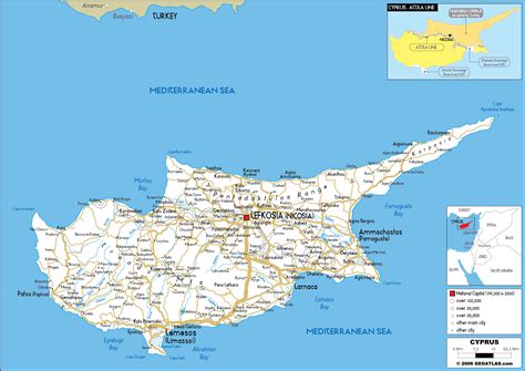 Cyprus Map (Road) - Worldometer