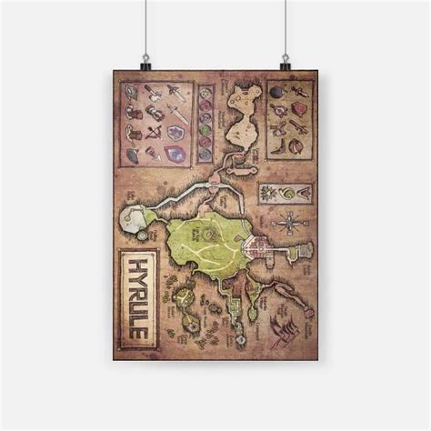 [10% OFF] Hyrule map poster