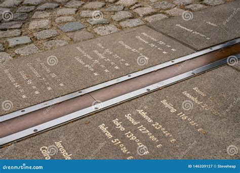 Greenwich Meridian Line at Royal Observatory Stock Image - Image of ...