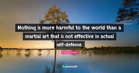 Nothing is more harmful to the world than a martial art that is not ef... Quote by Motobu Choki ...