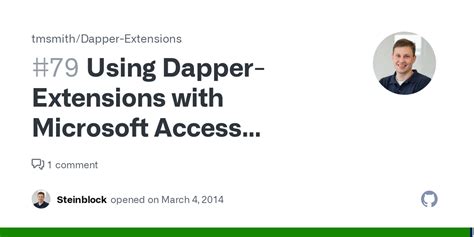 Using Dapper-Extensions with Microsoft Access (*.mdb) · Issue #79 ...