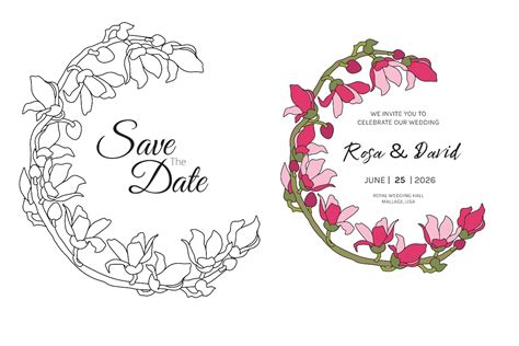 Wedding Floral Frame SVG Graphic by artgraph · Creative Fabrica