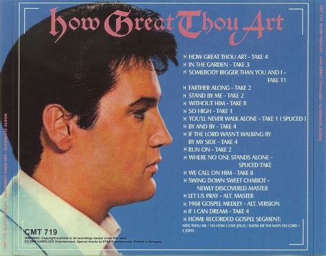 HOW GREAT THOU ART-THE ALTERNATE ALBUM CMT CD - Elvis new DVD and CDs Elvis Presley FTD Bootleg ...