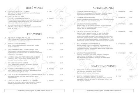 Menu at Miramar Hotel Bournemouth restaurant, Bournemouth