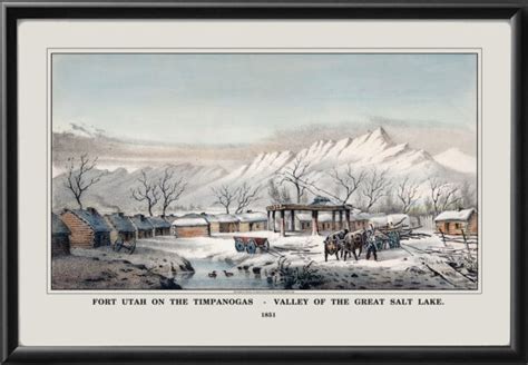 Fort Utah, Provo UT 1851 | Vintage City Maps - Restored Views