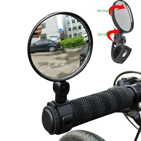 2Pcs/Pair Bicycle Handlebar Mirror Scooter Rotaty Road Bike Handlebar ...