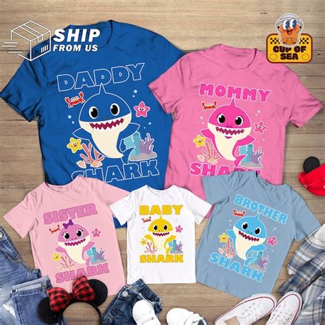 Baby Shark Birthday T Shirt Baby Shark Family Birthday - Etsy