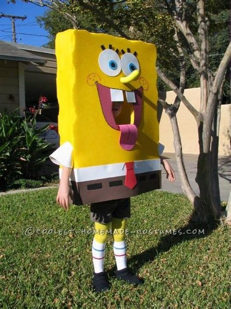 Homemade Spongebob Costume: | Spongebob costume, Spongebob costume diy, Baby halloween costumes