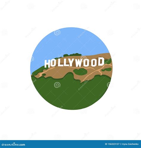 Hollywood Sign Icon Sign. Hollywoodland Sign Located in Los Angeles ...