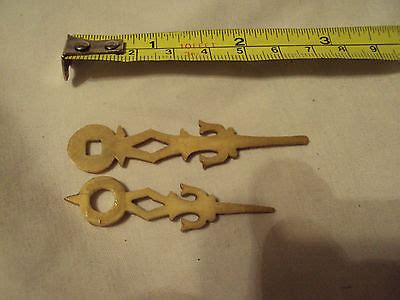 Antique pair of bone cuckoo clock hands 2 5/8th minute hand parts ...