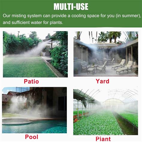 10/15/20m Mist Cooling System Outdoor Misting Kit For Patio Garden ...