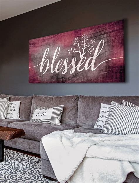 Christian Wall Art: Blessed Word Sign (Wood Frame Ready To Hang ...