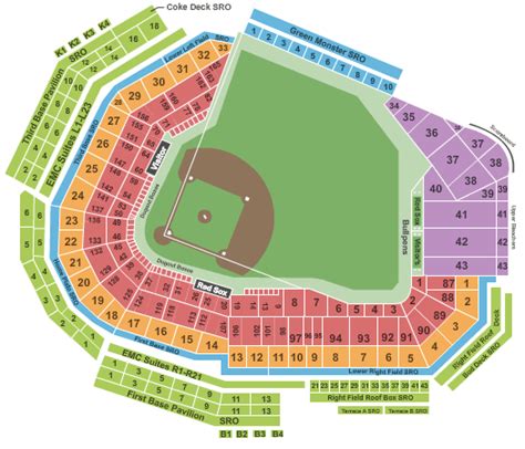 Fenway Park Seating Chart + Rows, Seats and Club Seats