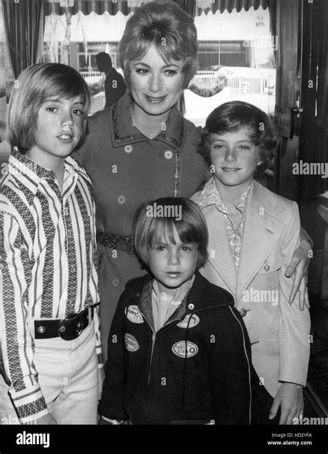 Shirley Jones with sons (l to r) Shaun Cassidy, Ryan Cassidy and Patrick Cassidy, 1970 Stock ...