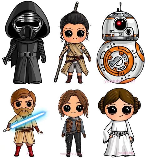 Star Wars personnages - #personnages #Star #Wars en 2020 | Dibujos kawaii, Dibujos kawaii ...